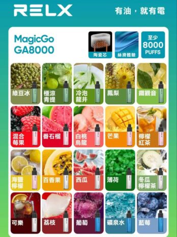【RELX GA8000】悅刻 8000口拋棄式電子煙 陶瓷芯 免充電 透明油艙 現貨秒發