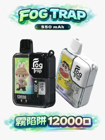 【買10送1優惠中】Fog Trap 限量聯名 蠟筆小新 × LABUBU 12000口拋棄式 雙檔功率切換 油電數位顯示屏 全台現貨