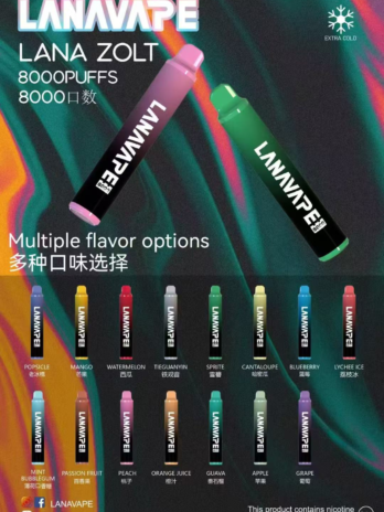 【LANA ZOLT】拉娜8000口拋棄式電子煙 可充電 Mesh芯 冰感水果系列 現貨秒發