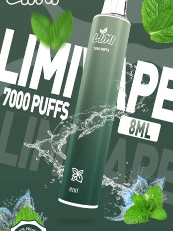 【LIMI】7000口拋棄式電子煙 吸氣即亮LED燈條 8ml 650mAh可充電 3.5%尼古丁鹽 冰感水果系列 現貨秒發