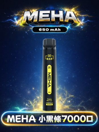 【MEHA XBAR】魅嗨小黑條 7000口拋棄式電子煙 650mAh可充電 3%丁鹽 極強冰感 Mesh芯 現貨秒發