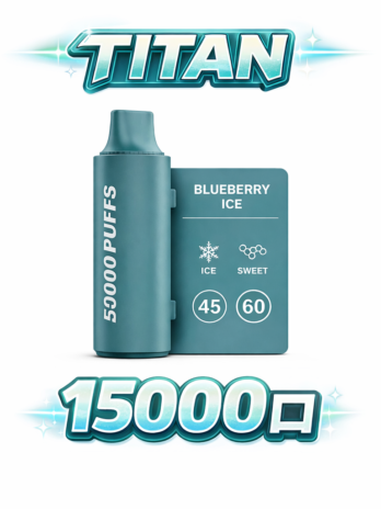 【買5顆煙彈送主機】泰坦TITAN 15000口拋棄式電子煙 可充電 雙Mesh芯+MAX高功率爆發 冰爽水果系列 現貨秒發