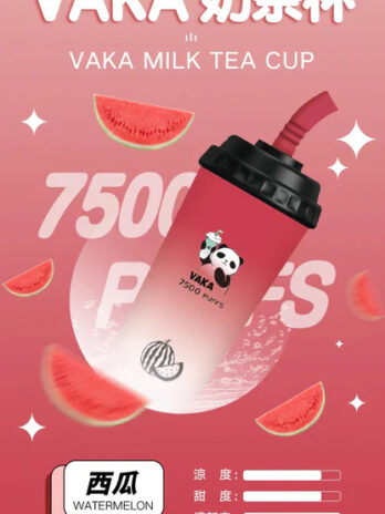 【VAKA奶茶杯】7500口拋棄式電子煙 萌熊貓造型 15ml 600mAh可充電 3%丁鹽 冰感水果奶茶系 現貨秒發