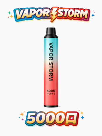【VAPOR STORM】風暴系列 5000口拋棄式電子煙 10ml 650mAh可充電 Mesh芯 硬派金屬質感 現貨秒發