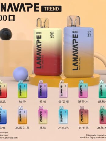 LANA 6000口拋棄式電子煙 可充電 8ml大容量 550mAh Type-C快充 3%丁鹽 Mesh霧化 商務質感 多口味水果 台灣現貨