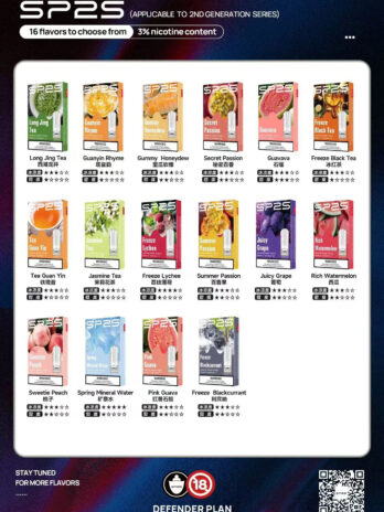 SP2S 國際版煙彈 頂級尼古丁鹽煙彈 3% 絲滑擊喉感 沁涼入魂清新果香口味 專業玩家首選的純淨口感 台灣現貨秒發